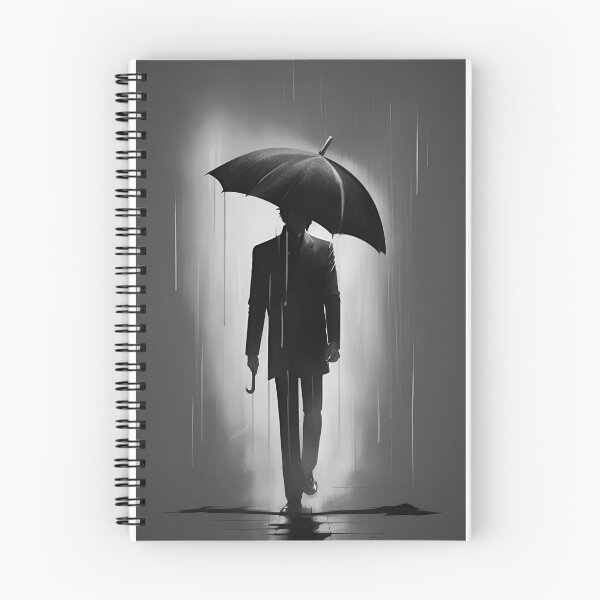 Aperçu de l'œuvre Solitude sous la pluie : un portrait d’émotion créée et vendue par justomi.