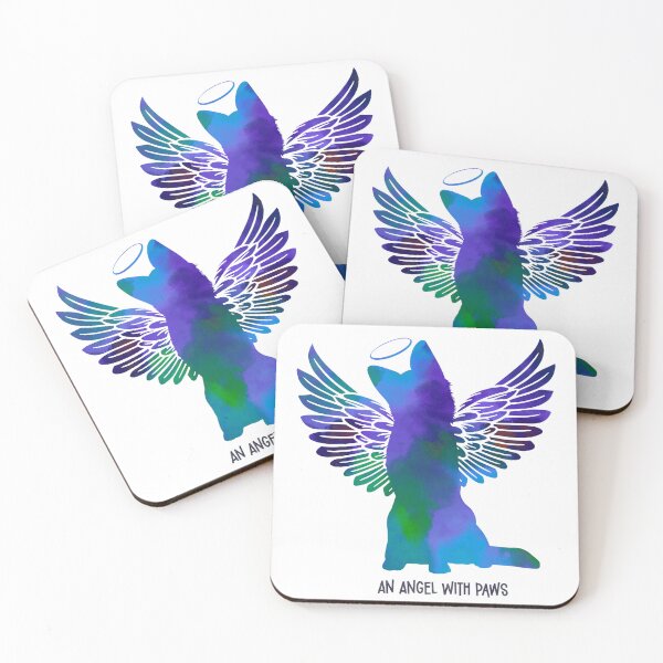 Item preview, German Shepherd Angel Wings Rainbow Bridge Pet Loss keepsakes designed and sold by ElizInspires.