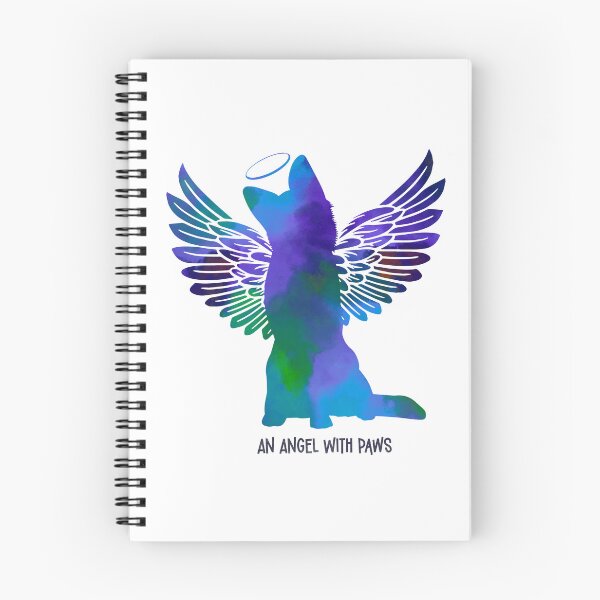 Item preview, German Shepherd Angel Wings Rainbow Bridge Pet Loss keepsakes designed and sold by ElizInspires.