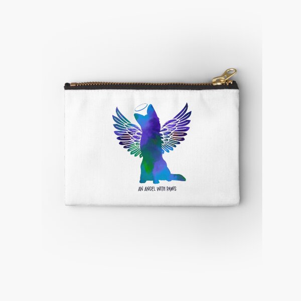 Item preview, German Shepherd Angel Wings Rainbow Bridge Pet Loss keepsakes designed and sold by ElizInspires.