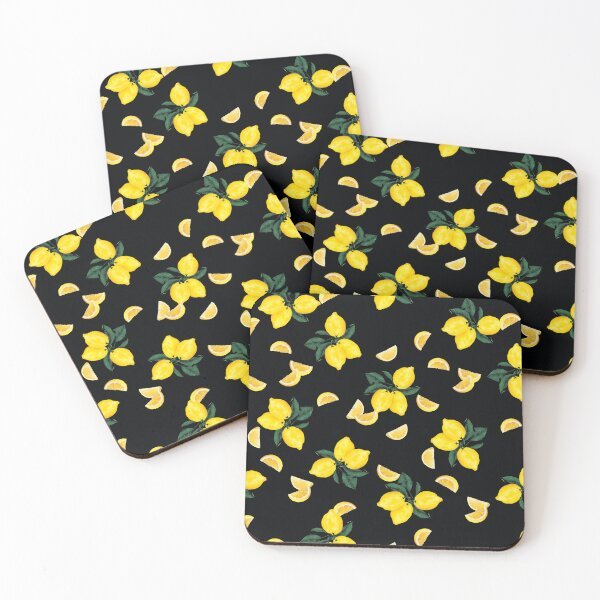 Item preview, lemon, leaves, tropical, summer print, swimwear pattern, watercolors, yellow designed and sold by mintdiamond21.