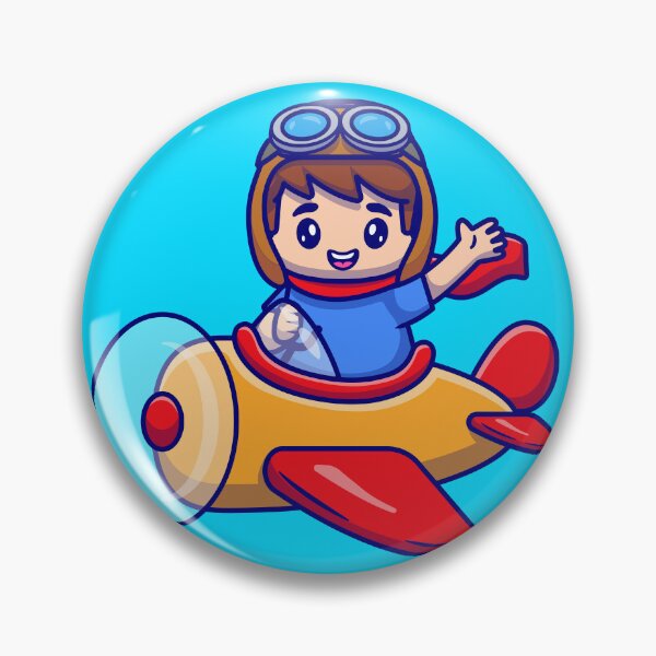 Item preview, Young Aviator's Adventure: Boy Flying a Cartoon Plane designed and sold by hjian8219.