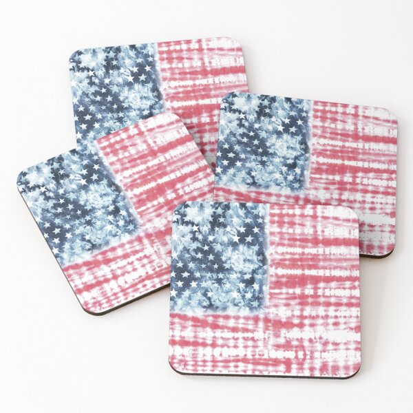 Item preview, star, center, tie-dye, America flag, USA, red, blue, red, blue designed and sold by mintdiamond21.