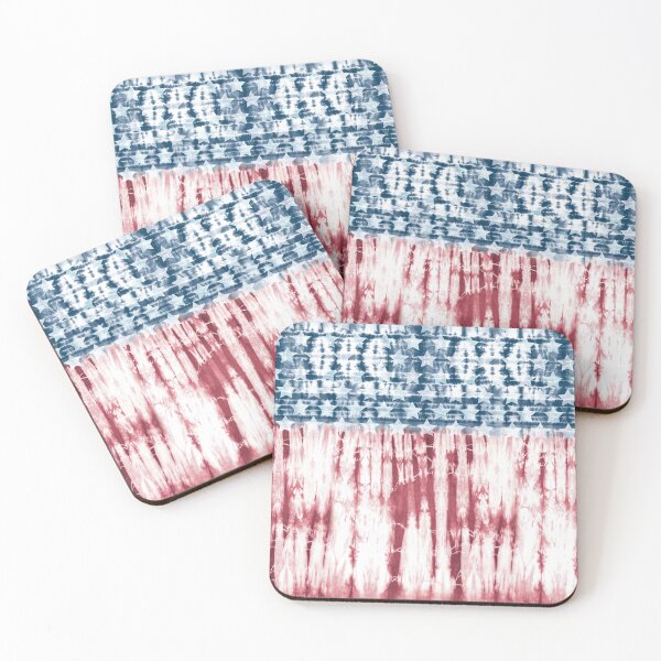 Item preview, star, center, tie-dye, America flag, USA, red, blue, red, blue designed and sold by mintdiamond21.