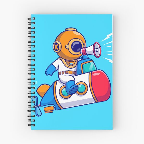 Item preview, Underwater Explorer: Cute Diver with Submarine and Megaphone designed and sold by hjian8219.