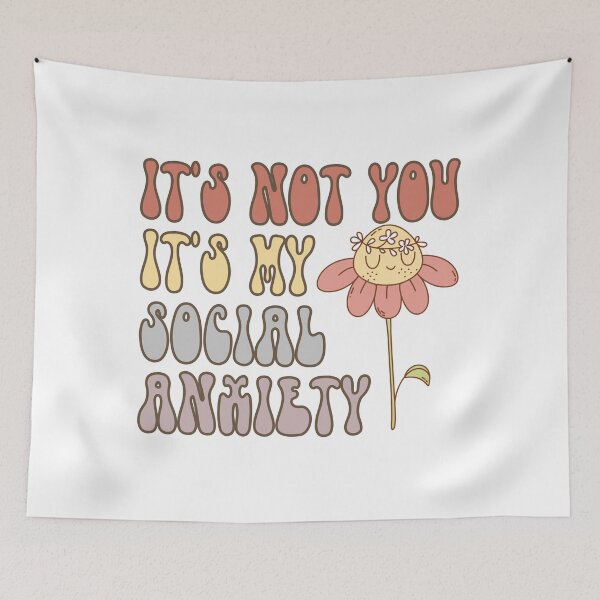Item preview, Social Anxiety Retro Groovy Style designed and sold by Puristock.