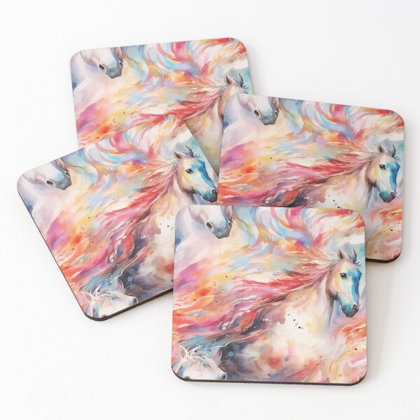 Item preview, Colorful watercolor horse designed and sold by Snoobstyle.