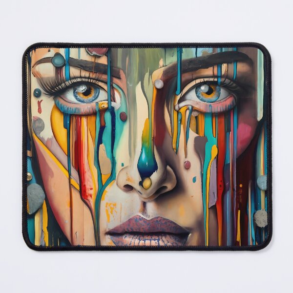 Item preview, Art in women face, sticker art designed and sold by sfwArt.