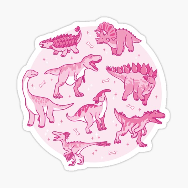 Item preview, Pink and Sparkly Dinos designed and sold by evekajander.