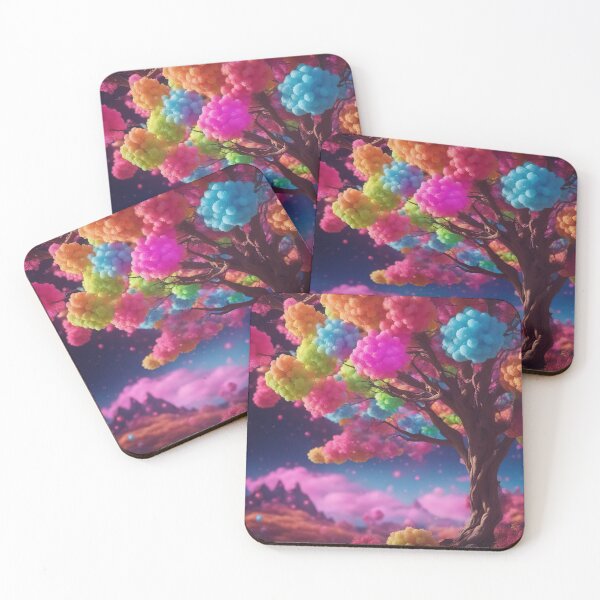 Item preview, Surreal fluffy clouds rainbow cotton candy tree designed and sold by RK - Shop.