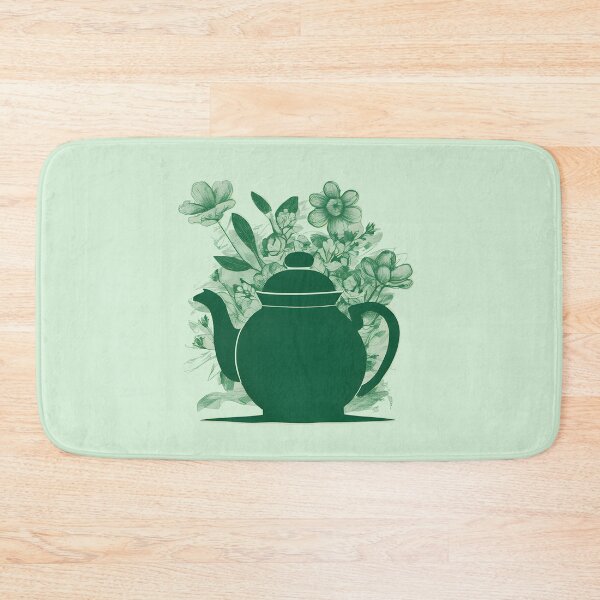 Item preview, Pot with green tea and flowers - gift for tea drinkers and nature lovers designed and sold by patterncrow.