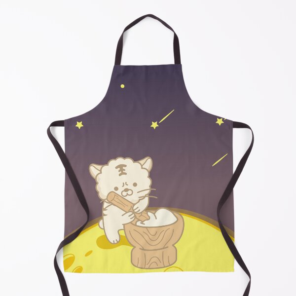 Item preview, A cute cat making rice cake on the moon designed and sold by Planb StudioDesign.