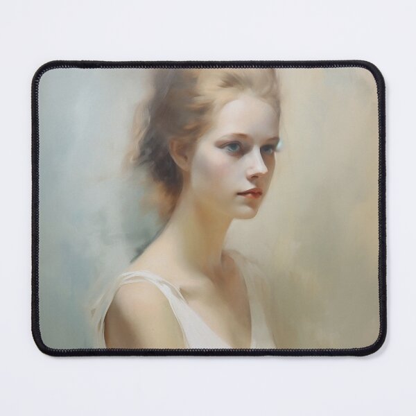 Item preview, Coquette aesthetic vintage painting of a sad woman designed and sold by Coquette Art.