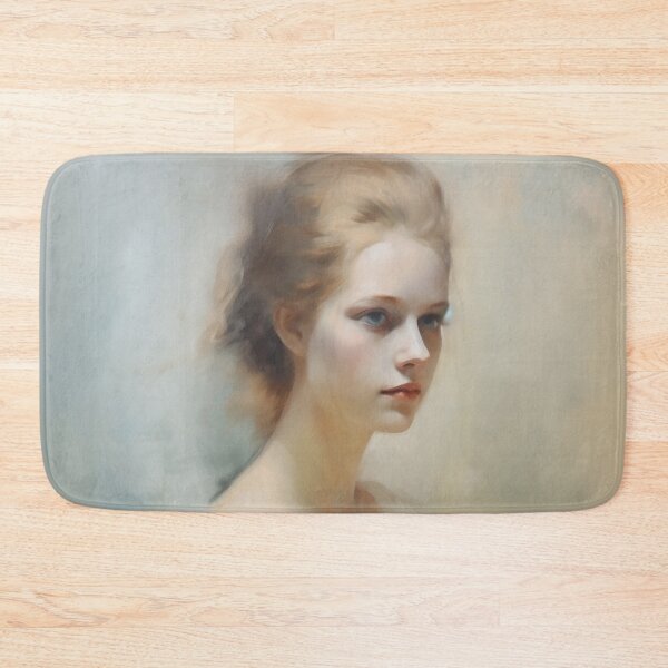 Item preview, Coquette aesthetic vintage painting of a sad woman designed and sold by Coquette Art.