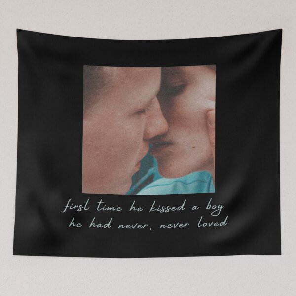 Item preview, First Kiss Lyrics Gay love  designed and sold by JustAnotherBee.