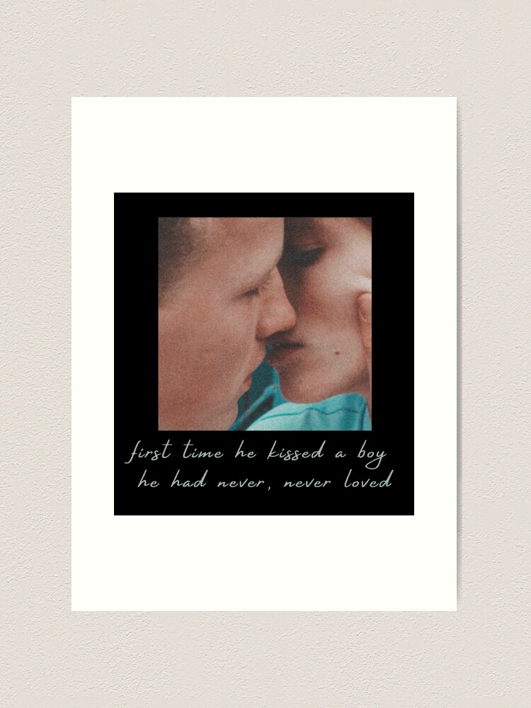 First Kiss Lyrics Gay love  Sticker for Sale by JustAnotherBee