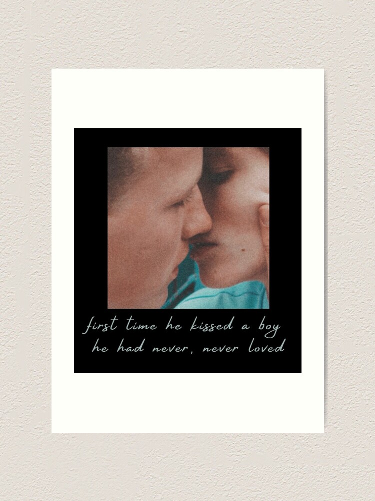 First Kiss Lyrics Gay love | Art Print