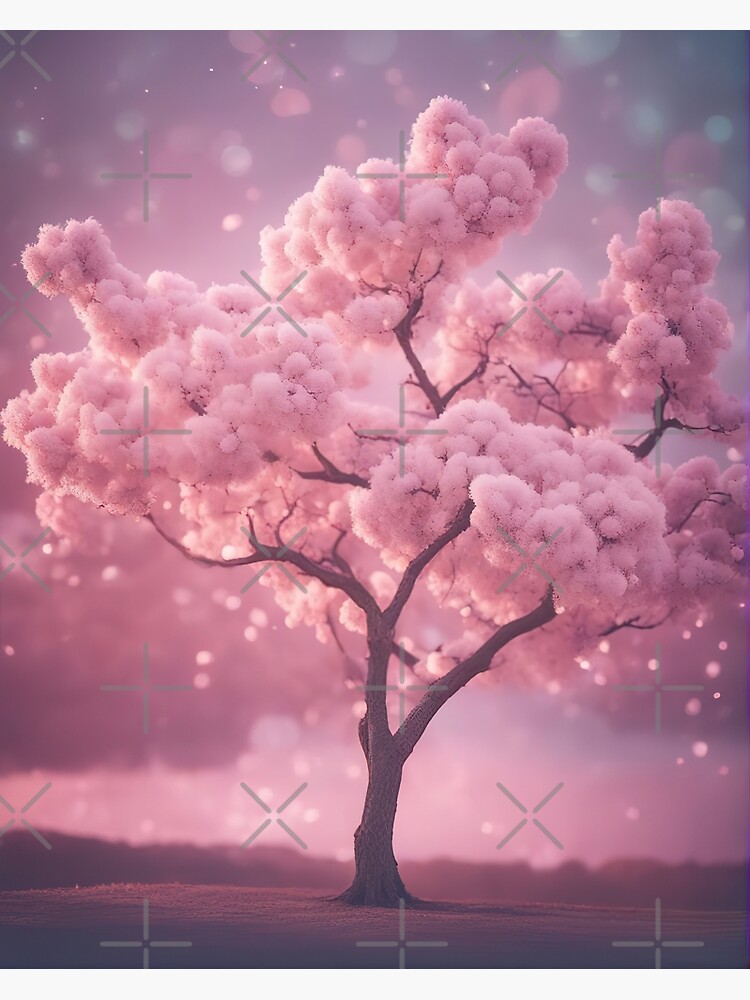 Pink mystical fantasy sakura tree Photographic Print
