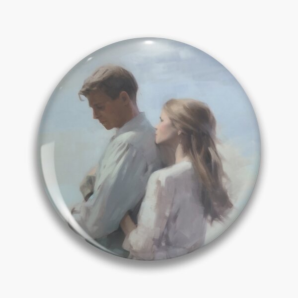 Item preview, Coquette aesthetic vintage painting of a loving couple designed and sold by Coquette Art.