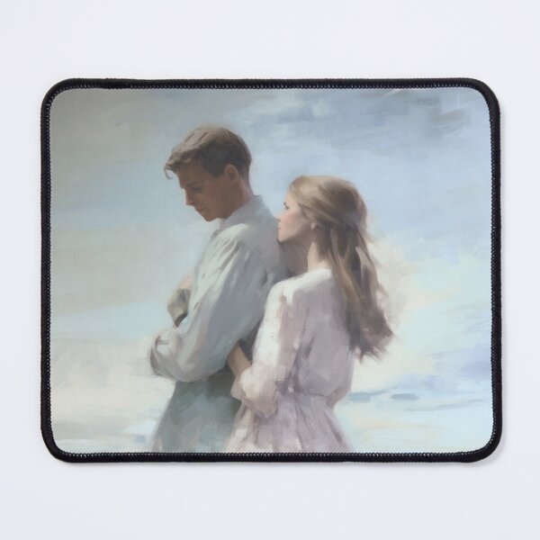 Item preview, Coquette aesthetic vintage painting of a loving couple designed and sold by Coquette Art.