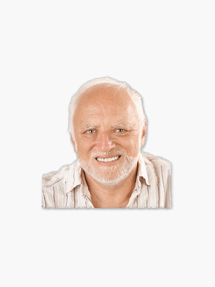 "hide the pain harold" Sticker for Sale by Sandis008 | Redbubble