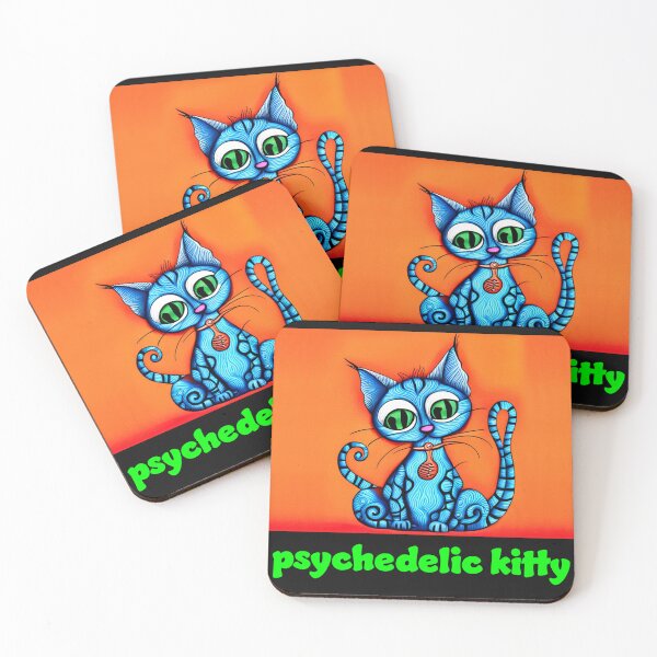Item preview, Psychedelic Kitty designed and sold by Nandina Vines.