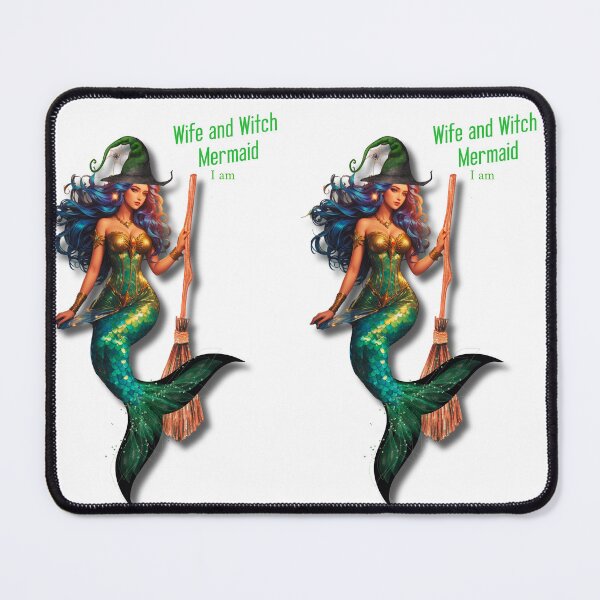 Item preview, White Halloween Wife and Witch Mermaid I Am designed and sold by SirenasWorld.