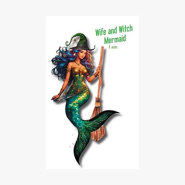 Sirenas Oval Design Mermaid Sea Witch | Sticker