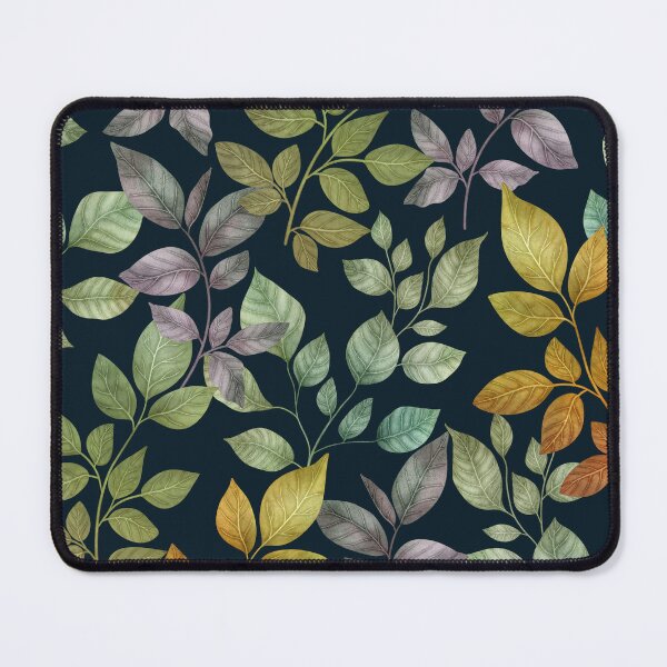 Item preview, Colorful autumn leaves. Fall foliage watercolor seamless pattern on dark background designed and sold by likapix.