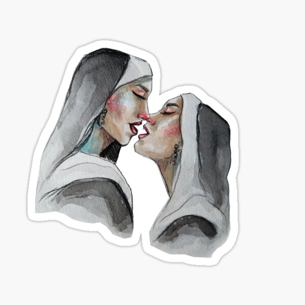lesbian kiss Sticker