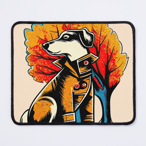 Item preview, Stylish Dog in Autumn Coat designed and sold by pocketart2023.