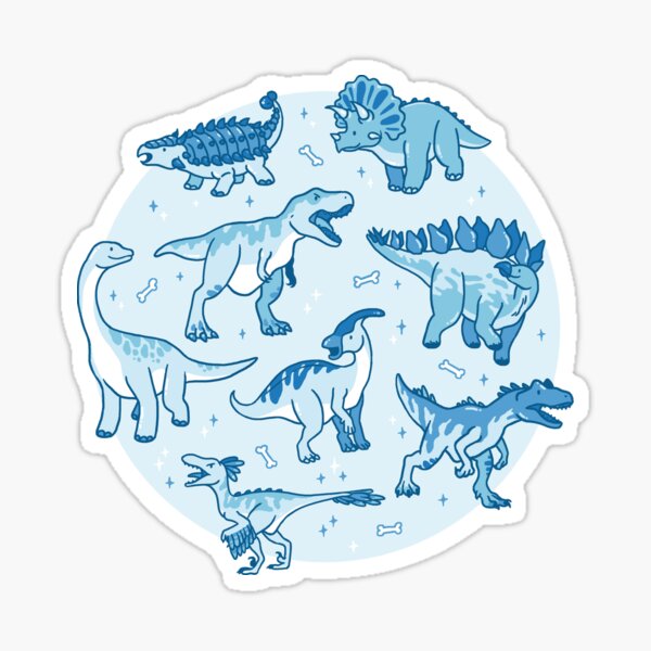 Item preview, Blue and Sparkly Dinos designed and sold by Eve Kajander.