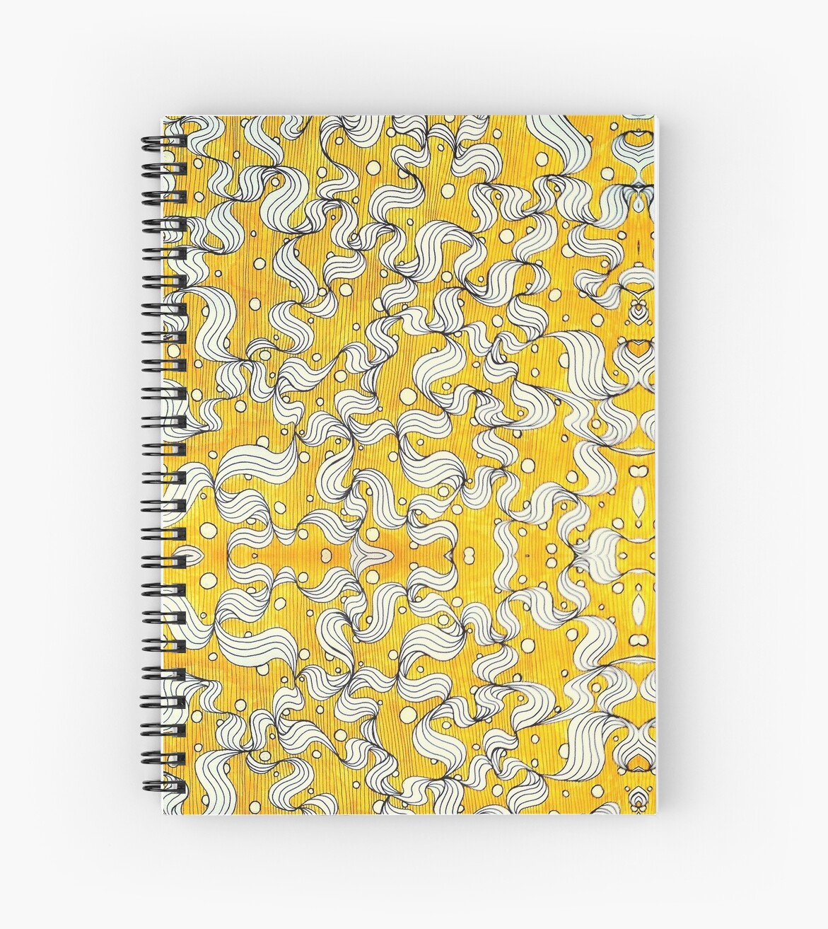 "Yellow Pattern" Spiral Notebooks by SmalArt Redbubble