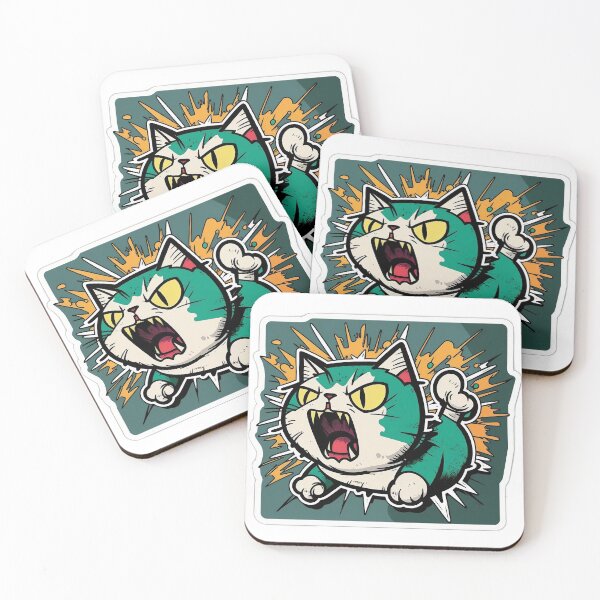Item preview, Angry Cat Chaos: Kitten-style cartoon fury designed and sold by Elitekampfei.