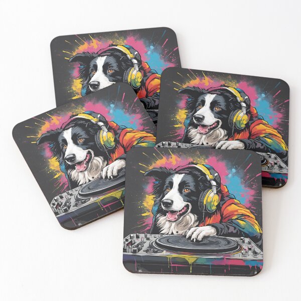 Item preview, Border Collie Sheep Dog DJ Mixing Decks designed and sold by Ameiva-Apparel.