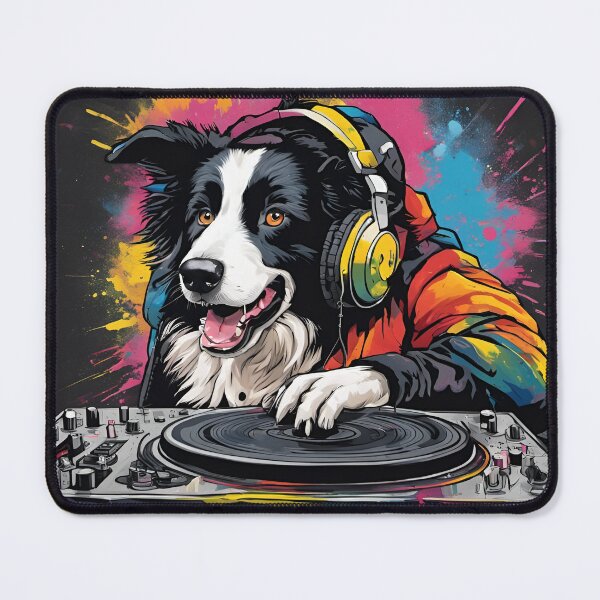 Item preview, Border Collie Sheep Dog DJ Mixing Decks designed and sold by Ameiva-Apparel.