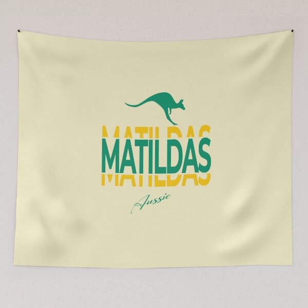 Item preview, Matildas Aussie Retro style Kangaroo - Woman Soccer World Cup 2023, Australian Womens Soccer/ Green and yellow designed and sold by SoloAutenica.