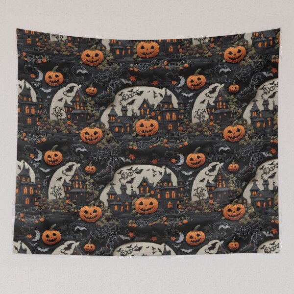Item preview, Halloween Pumpkins Scary Mansion designed and sold by Marcee Duggar.