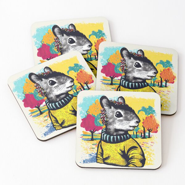 Item preview, Stylish Squirrel in Autumn Park designed and sold by pocketart2023.