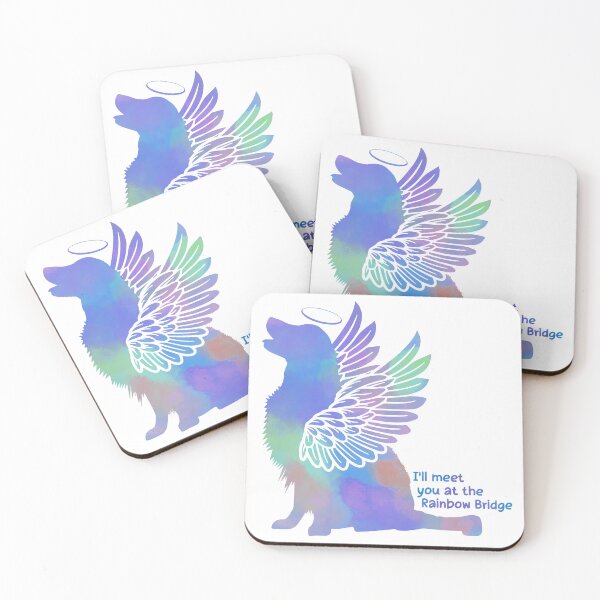 Item preview, Golden Retriever Angel Wings Rainbow Bridge Pet Loss keepsakes designed and sold by ElizInspires.