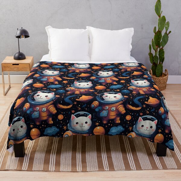 Item preview, Space Cats: Kid-friendly Stellar Pattern designed and sold by TheFrenchVegan.