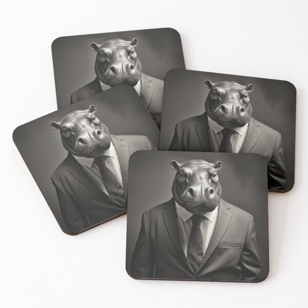 Item preview, Hippopotamus in Business Suit Art designed and sold by redstar19.