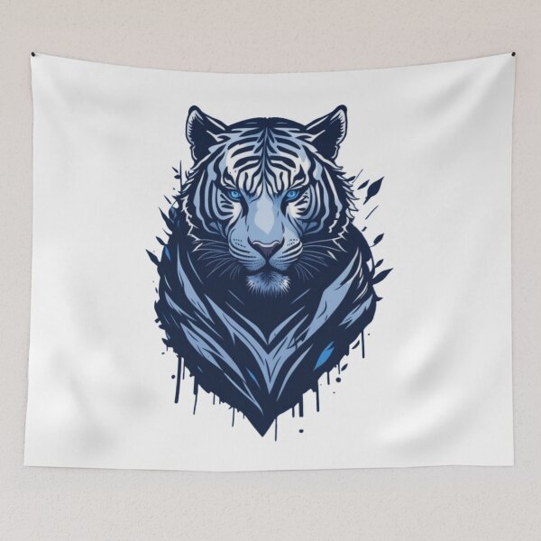 Item preview, White Tiger in Vector Style Logo designed and sold by NordicBadger.