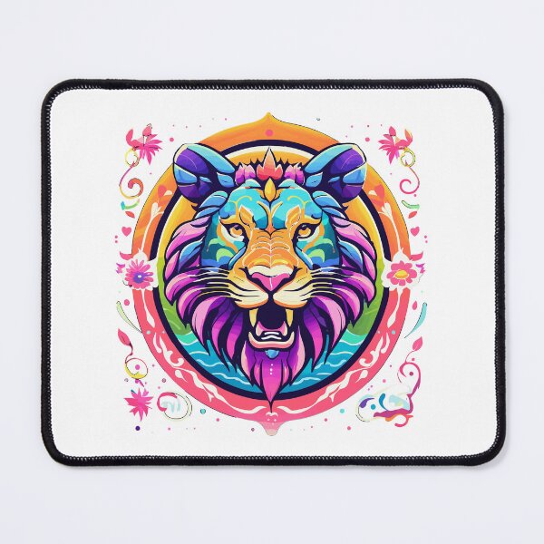 Item preview, Folk Roar - Vibrant Lion Head Art designed and sold by BNCH44.