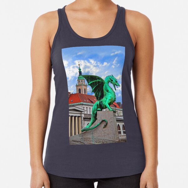 Dragon Bridge, Ljubljana, Slovenia Racerback Tank Top