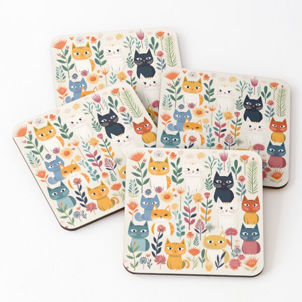 Item preview, Modern Cat Pattern designed and sold by Sophisticas.