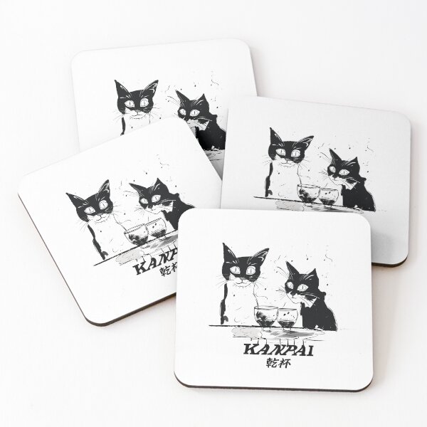 Item preview, KANPAI CAT: Cute and funny cats get drunk designed and sold by DotLineStory.