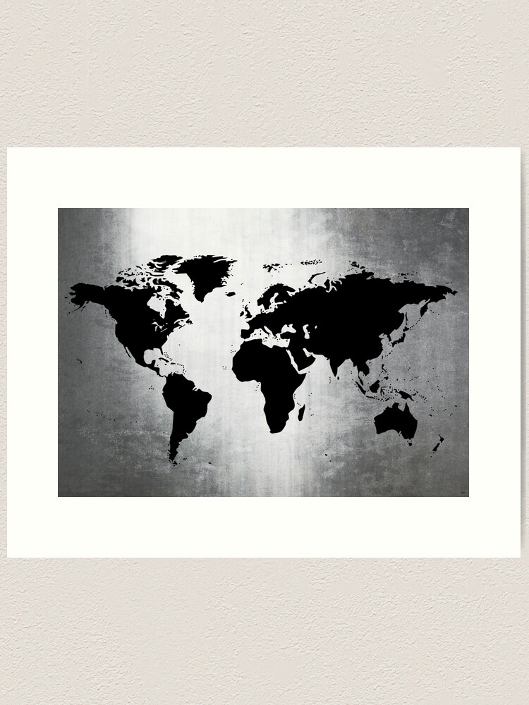 Alternate view of World Map Metal Art Print