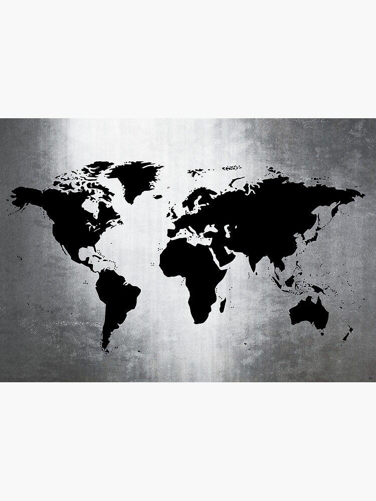 World Map Metal by RozAbellera
