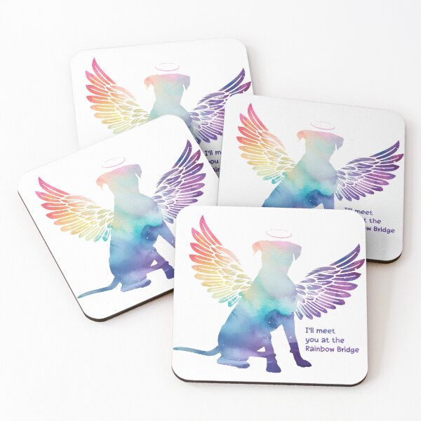 Item preview, Boxer Angel Wings Rainbow Bridge Pet Loss keepsakes designed and sold by ElizInspires.